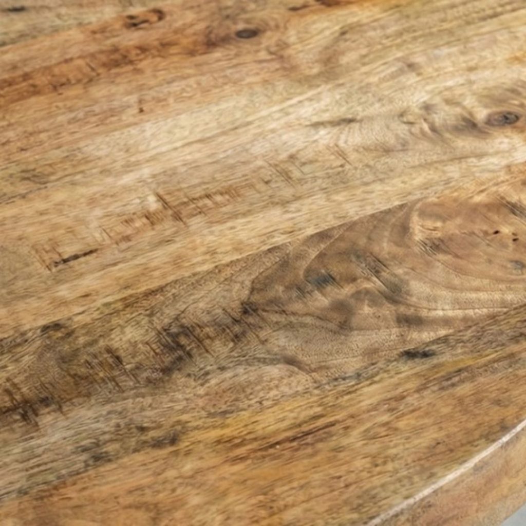 Mangohouten tafelblad van Ovale Eettafel Monique van HUUS