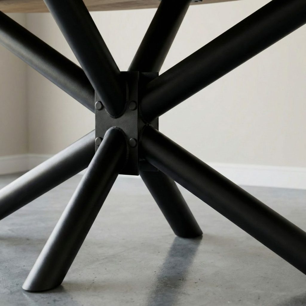 ronde spinpoot van eettafel monique van HUUS