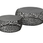 Stoere salontafelset Daley gemaakt van metaal is een echte eye-catcher voor elk industrieel interieur.