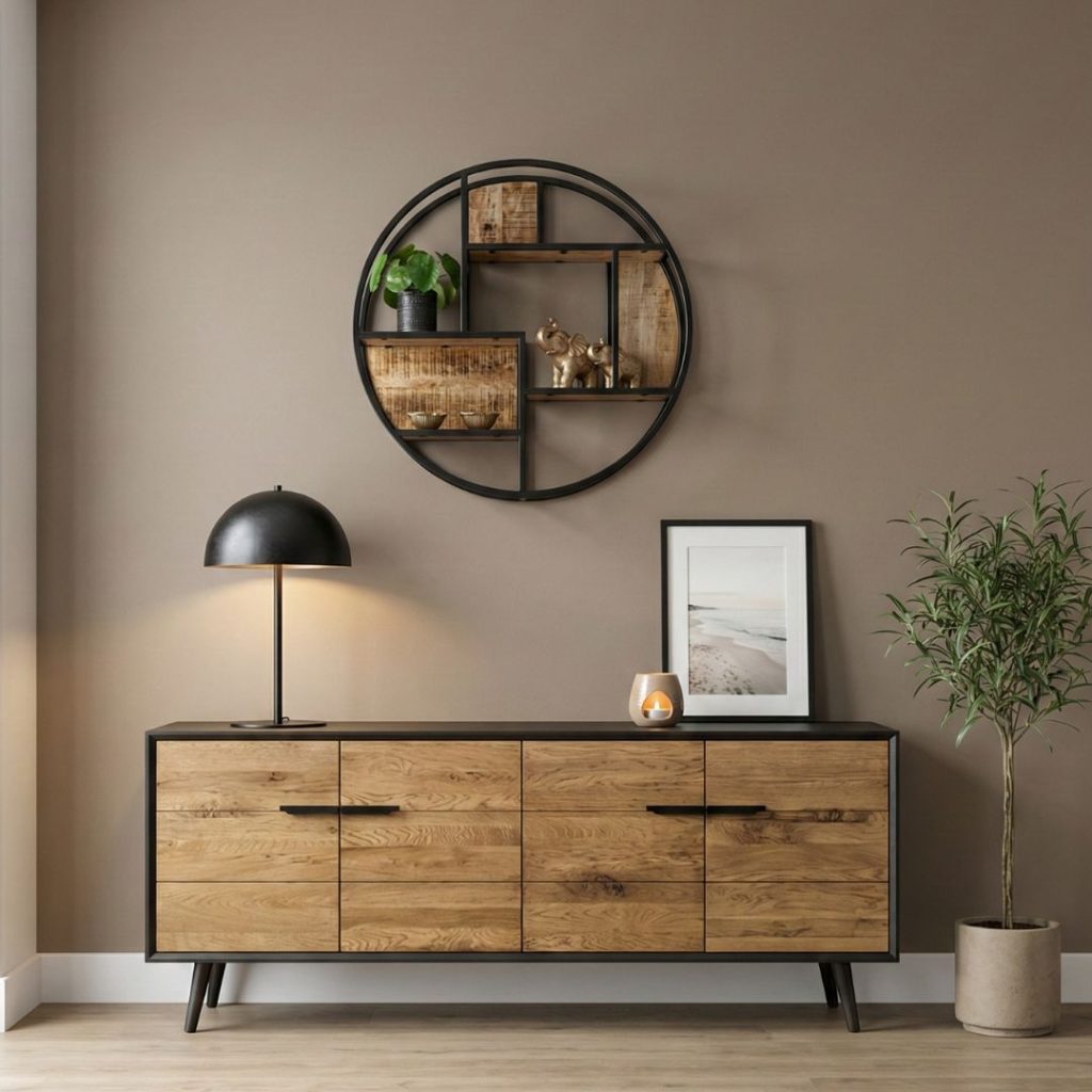 Dressoir Bresso Tower Living gecombineerd met Wandrek Jolande van HUUS