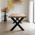 Rechthoekige eettafel iris van HUUS onderdeel van combiset iris derby.