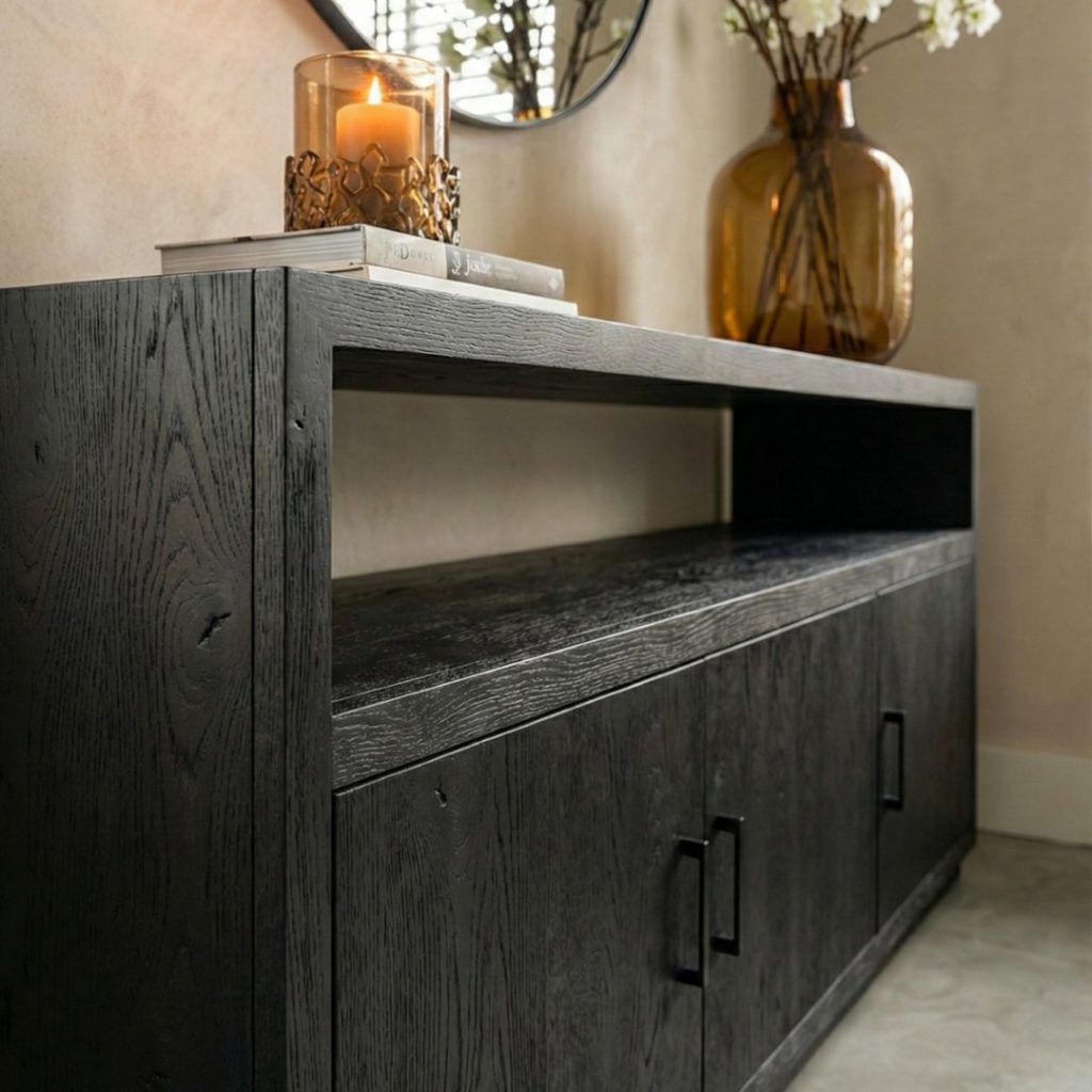 Dressoir Luca zwart mangohout van HUUS