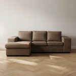 Bruine comfortabele hoekbank Jacob voor in ieder interieur.