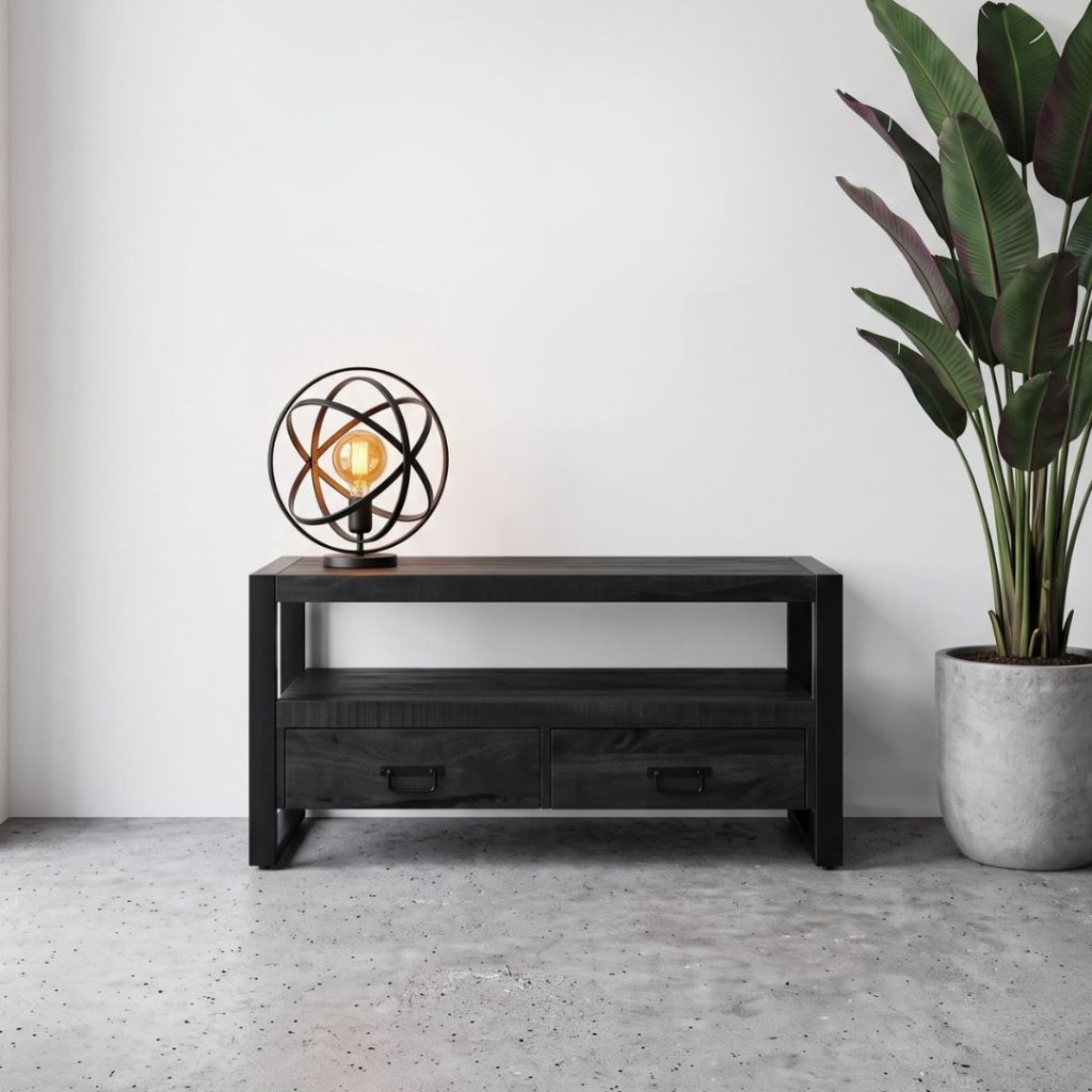 TV-meubel Britt 100cm zwart zwart mangohout