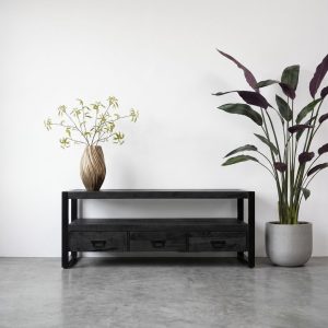 TV-meubel Britt 150cm zwart mangohout