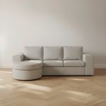 Beige hoekbank Roos van in een modern interieur.