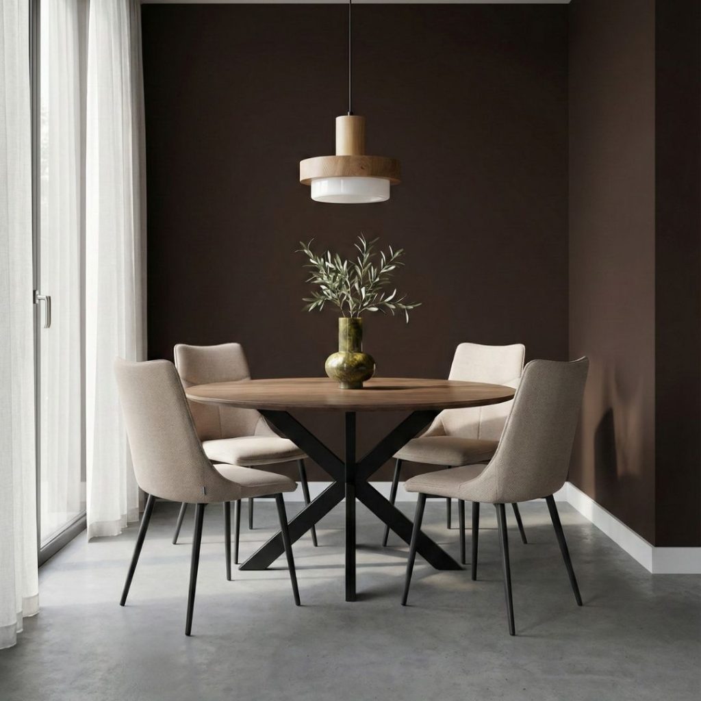 Sfeerfoto eetkamerstoel Riv van LABEL51 industrieel interieur