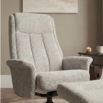 Comfortabele fauteuil Sam in beige bouclé stof van HUUS