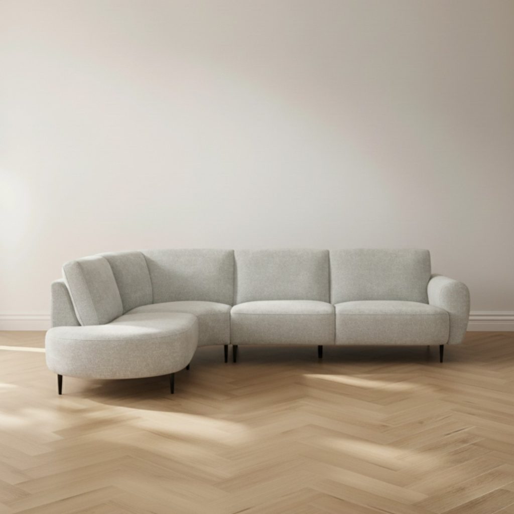Hoekbank Milano van HUUS is de perfecte bank voor in jouw interieur.