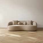 Organische 3-zitsbank Novo in een mooie beige kleur, verkrijgbaar bij HUUS.