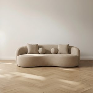 Organische 3-zitsbank Novo in een mooie beige kleur, verkrijgbaar bij HUUS.