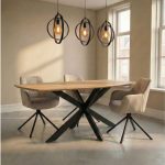 Eettafel Madrid curved naturel van HUUS
