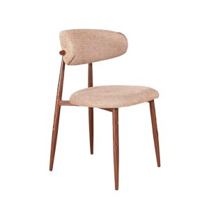 Eetkamerstoel Japandi Japandi Interieur Donkerbruin Hout Zand