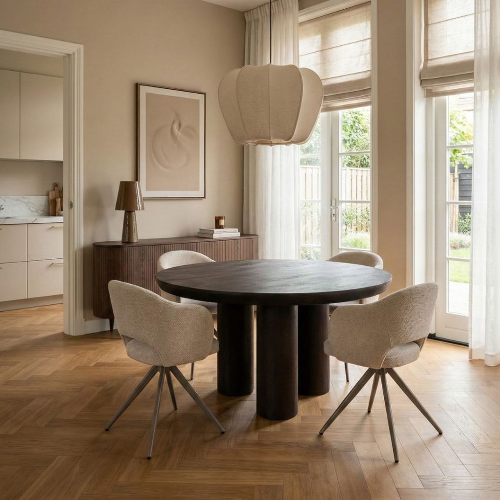 Ronde Eettafel Olly van LABEL51 met uniek onderstel