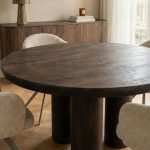 Ronde eettafel Olly van LABEL51 met uniek onderstel