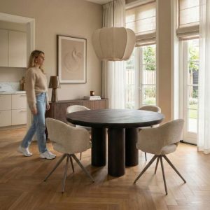 Eettafel Olly van LABEL51 espresso sandblasted 150 cm