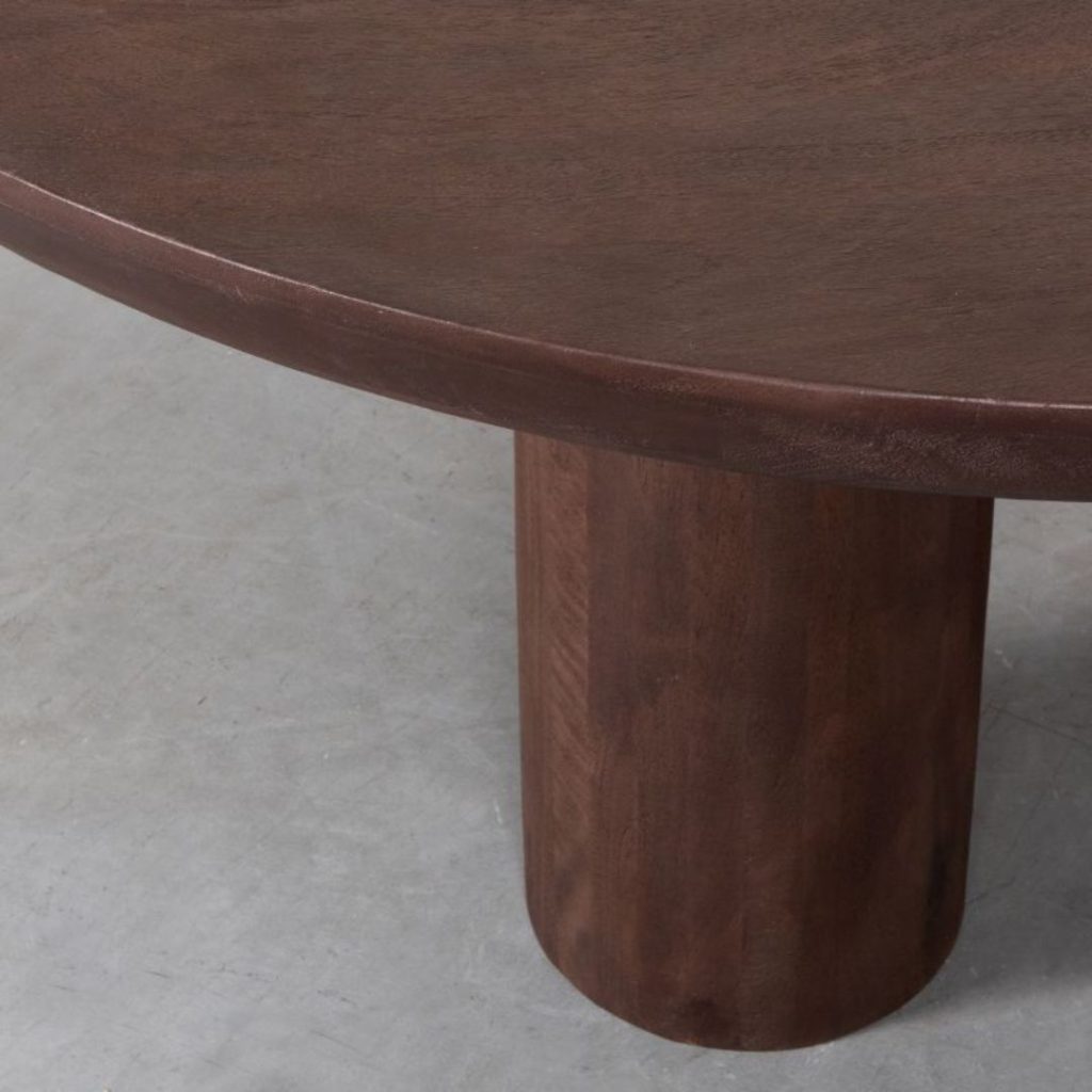 Detail tafelblad eettafel Olly van LABEL51 in een epsresso kleur