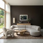 Hoekbank Florence van LABEL51 met organische vormen in een stijlvol interieur