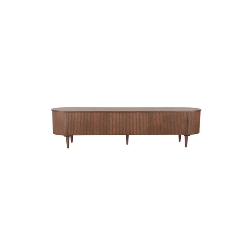TV-meubel Oliva van LABEL51 in walnoot bruin eiken uitvoering 220cm.