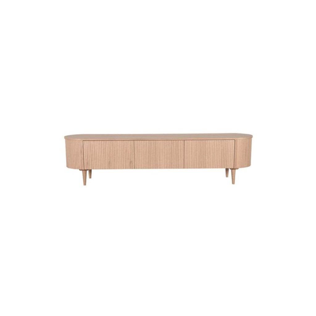 TV-meubel Oliva van LABEL51 in naturel eiken uitvoering 220cm.