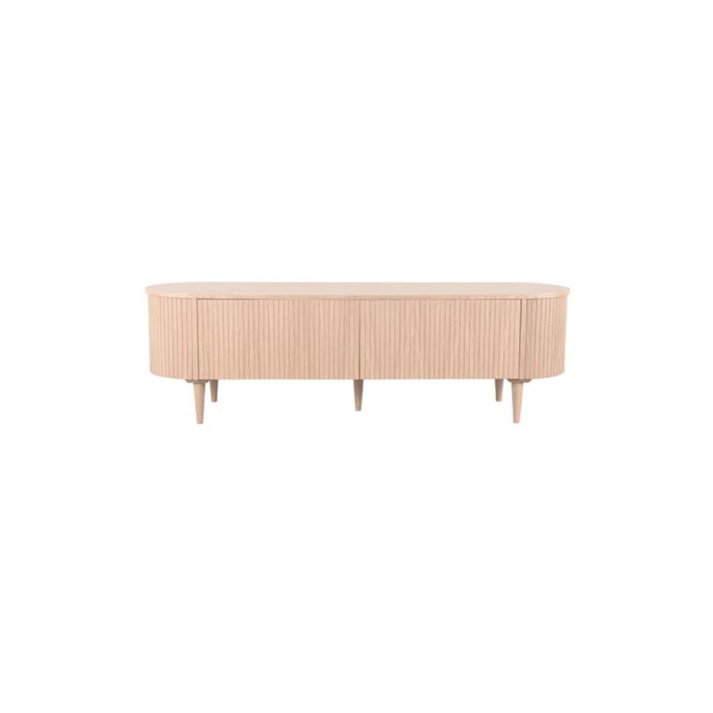 TV-meubel Oliva van LABEL51 in naturel eiken uitvoering 180cm.