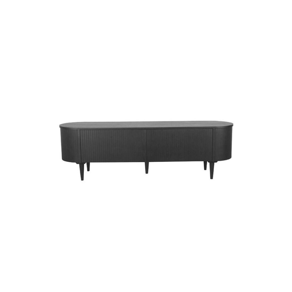 TV-meubel Oliva van LABEL51 in zwart eiken uitvoering 180cm.
