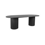 Ovale eettafel Oliva van LABEL51 in zwart eiken uitvoering