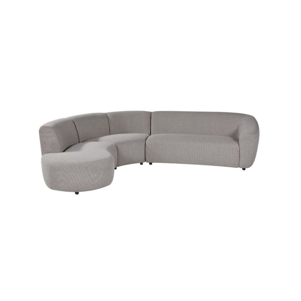 Hoekbank Florence van LABEL51 in mushroom Royal bouclé met linkeropstelling