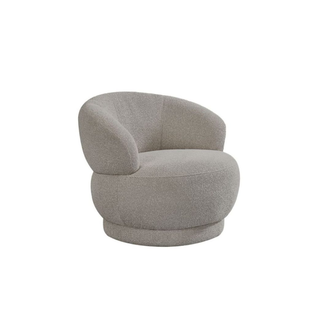 Draaifauteuil Alvito van LABEL51 in de Royal Bouclé stof.