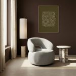 Draaifauteuil Nusenna van LABEL51 in een warm japandi interieur