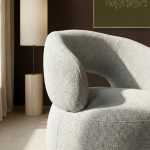Draaifauteuil Nusenna van LABEL51 in een rijke bouclé stof