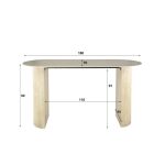 Afmeting van barttafel liva uit de HUUS Premium Collectie