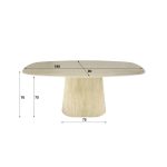 Afmeting van eettafel Mara uit de HUUS Premium Collectie
