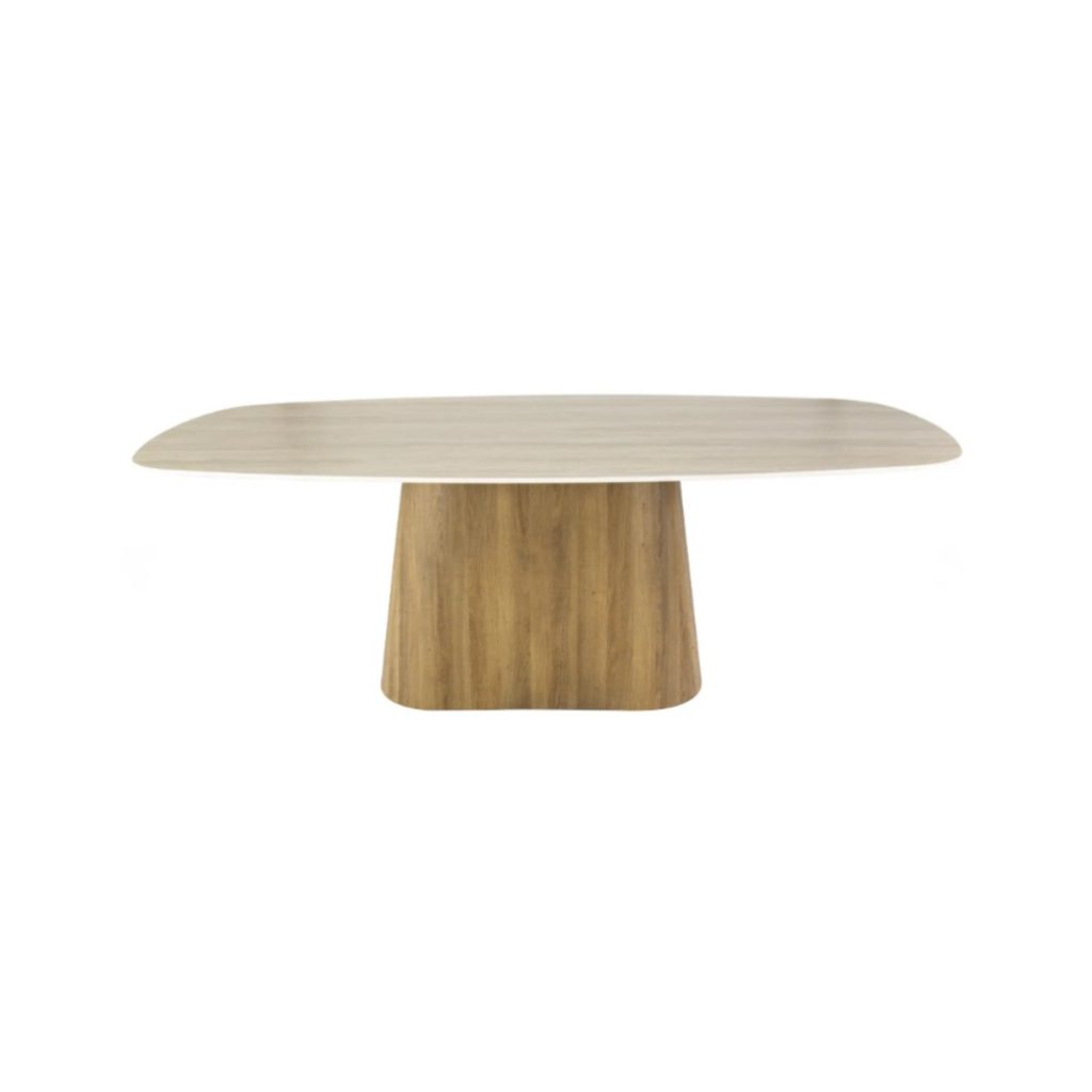 Eettafel Silvy uit de HUUS Premium Collectie is een stijlvolle en eigentijdse toevoeging aan je woonkamer