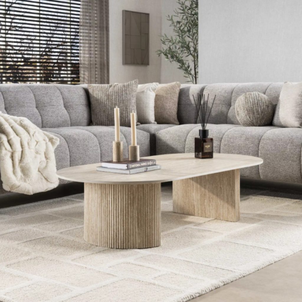 Salontafel Liva uit de HUUS Premium Collectie is een stijlvolle en eigentijdse toevoeging aan je woonkamer