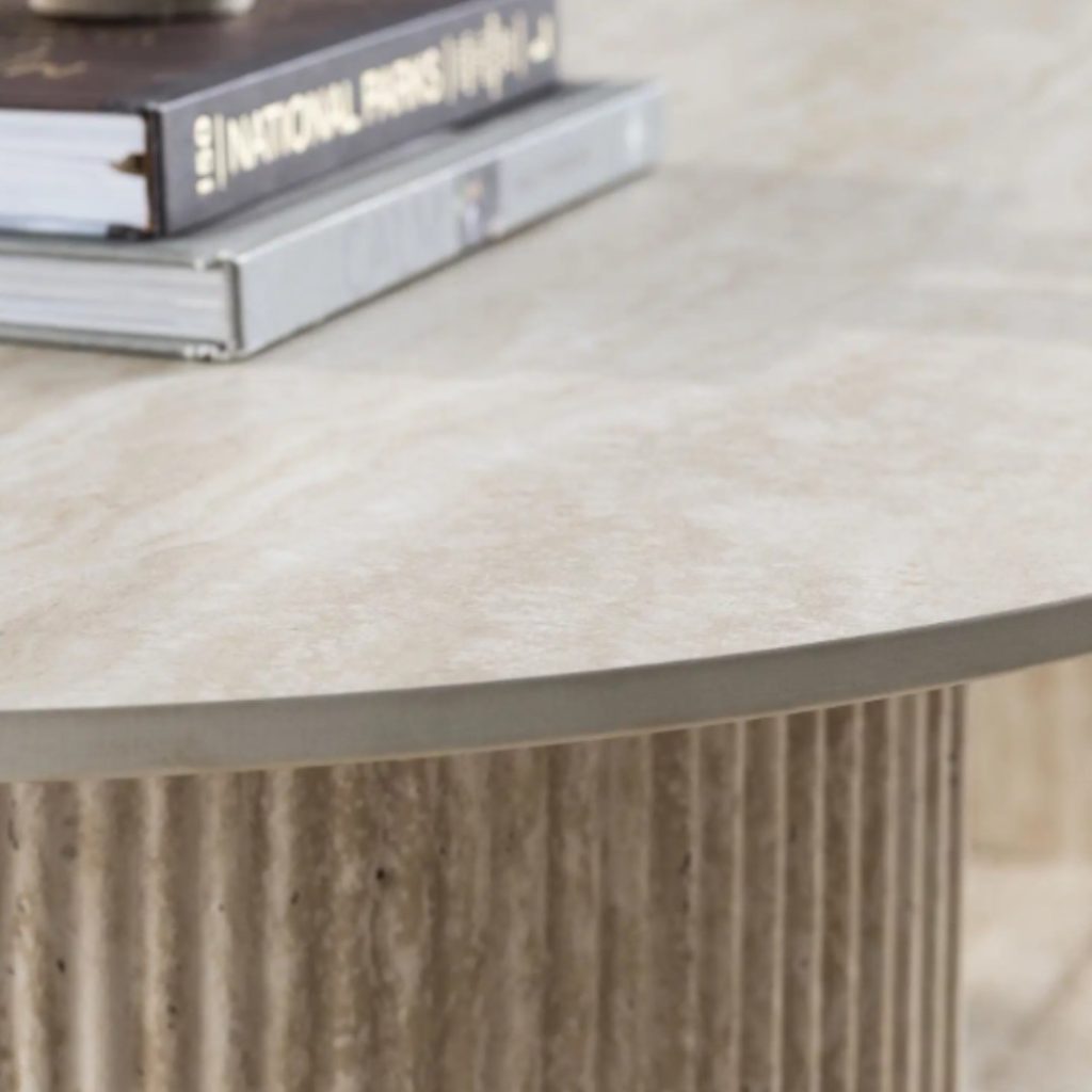 Detail foto van het tafelblad van Salontafel Liva uit de HUUS Premium Collectie