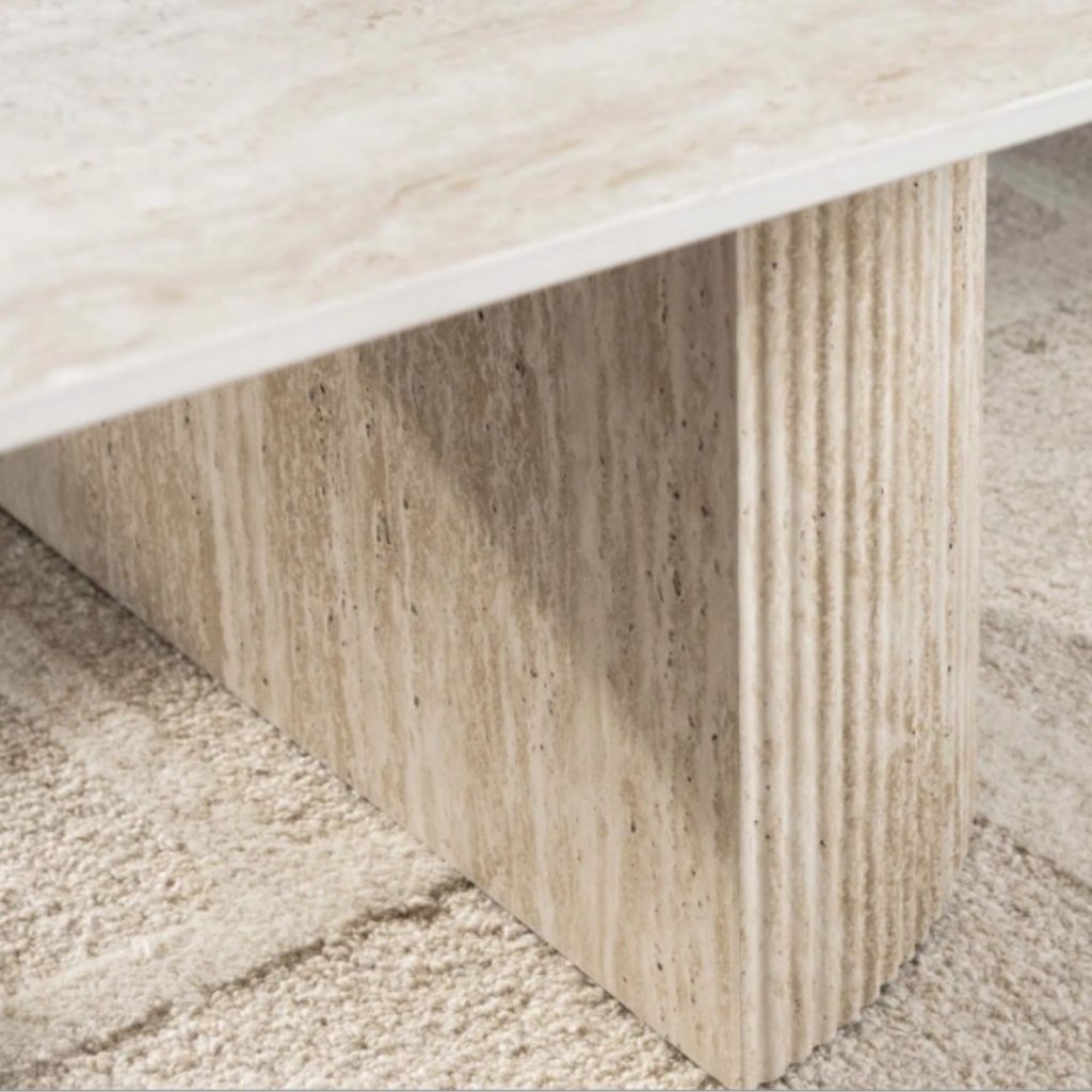 Detail foto van het tafelblad van Salontafel Liva uit de HUUS Premium Collectie