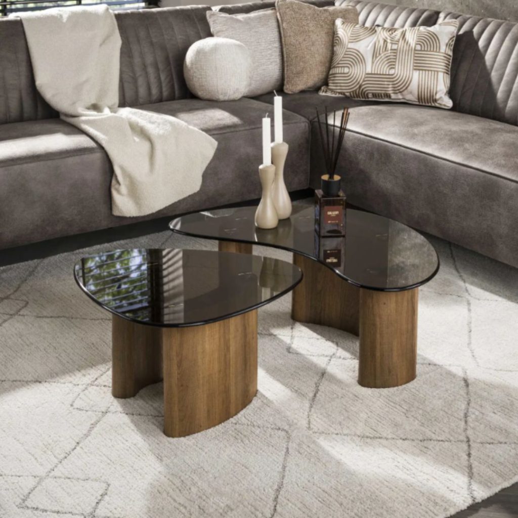 Salontafelset Fenna uit de HUUS Premium Collectie is een stijlvolle en eigentijdse toevoeging aan je woonkamer