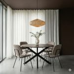 Eetkamerstoel Loreto van LABEL51 met eettafel otis