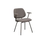 Eetkamerstoel Loreto van LABEL51 grijs boucle brons