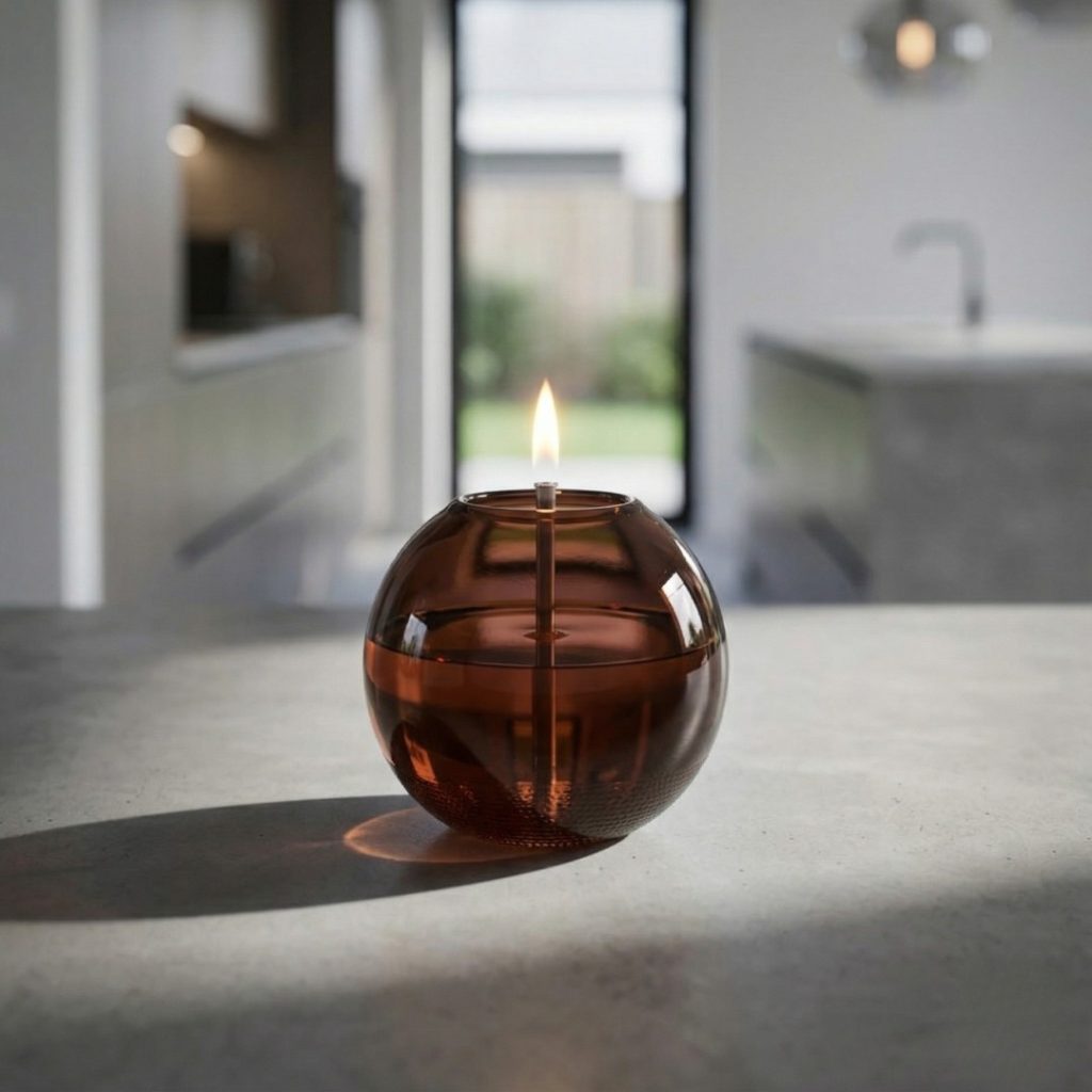 Kaars Globus Amber Tenderflame bij HUUS