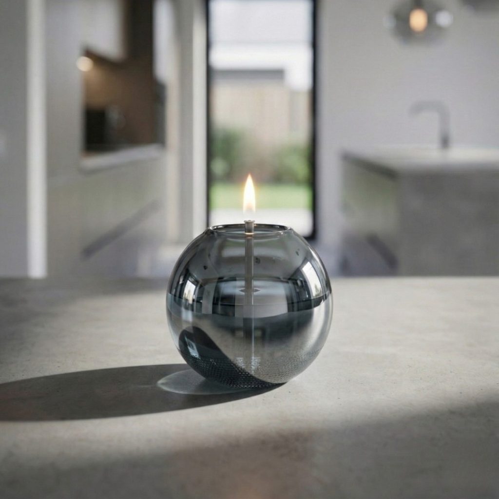 Kaars Globus Graphite Tenderflame bij HUUS