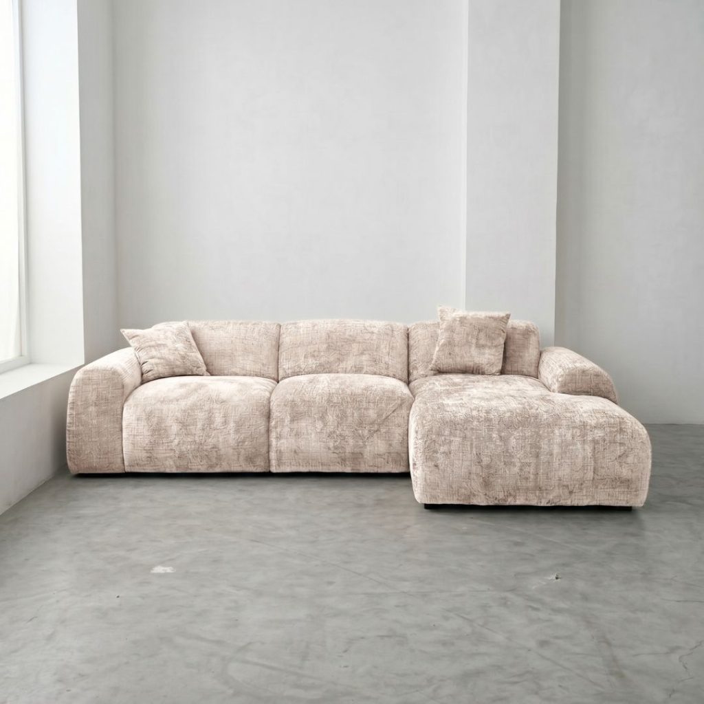 Hoekbank Cloudy Chenille beige rechts