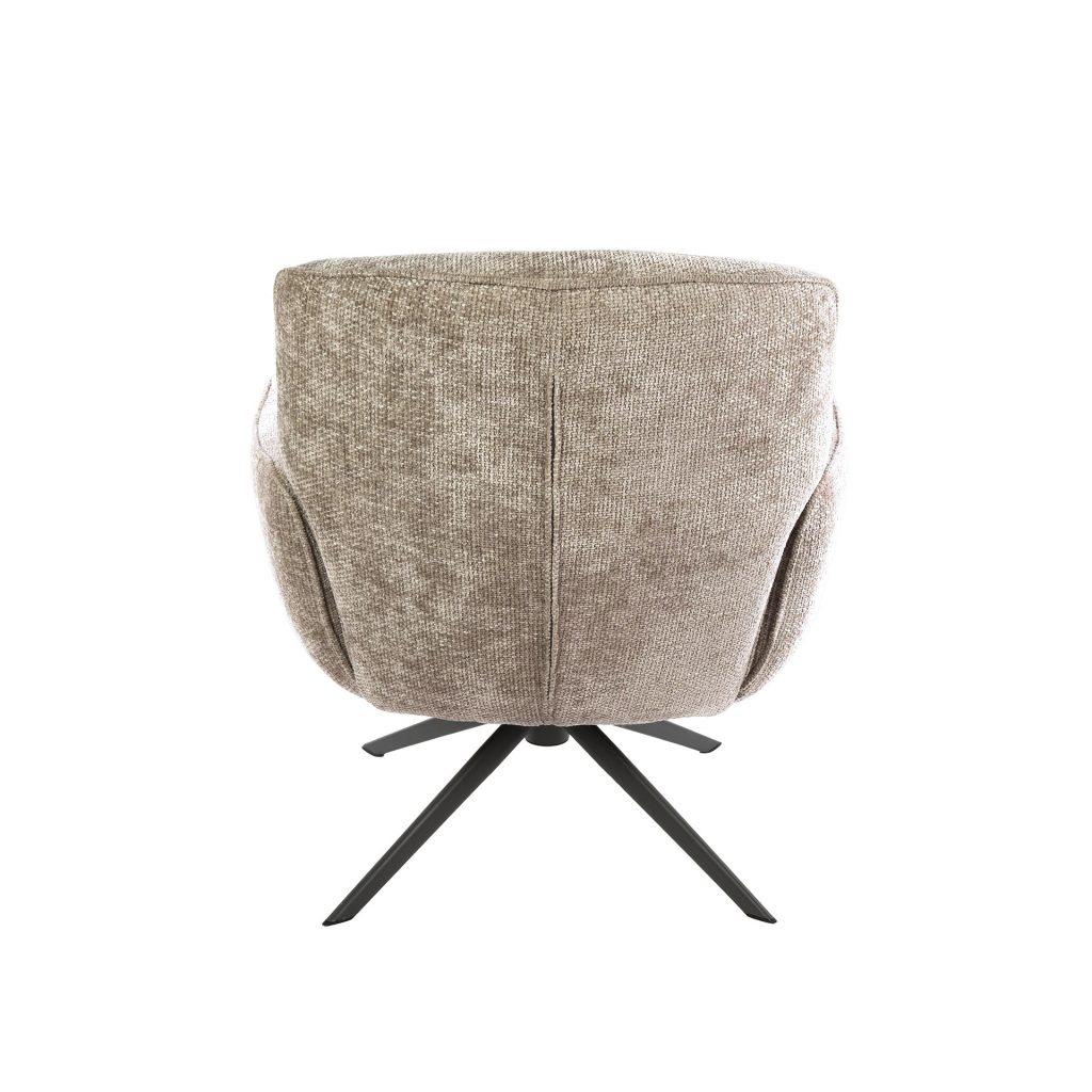 Achterzijde fauteuil tommy in zand kleur