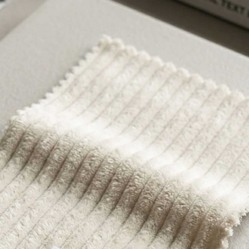 Stofstaal beige ribstof van HUUS