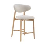 Barkruk Kyoto van LABEL51 met een naturel kleurige frame en een naturel kleurige geweven zitting