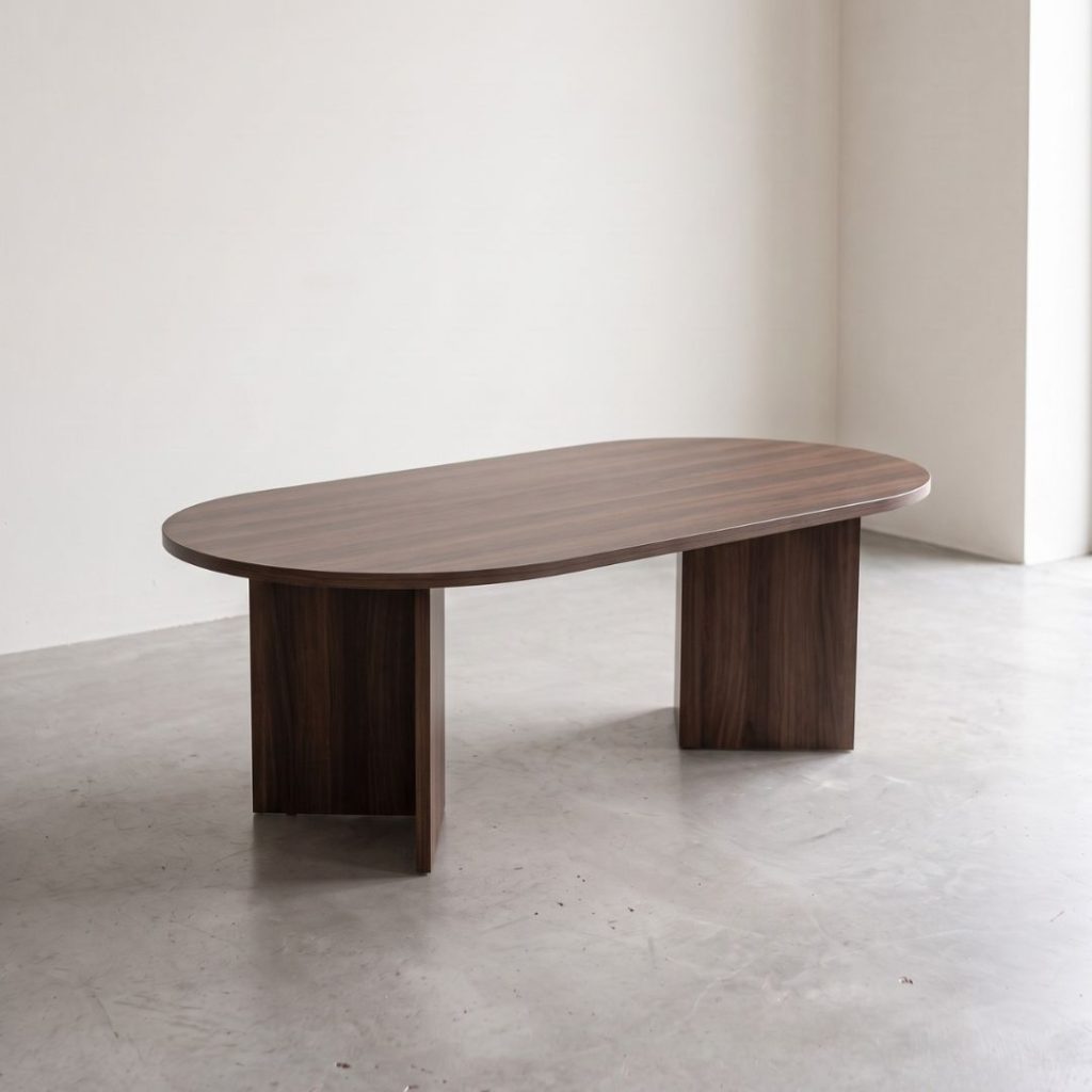 Espresso kleurige salontafel van melamine met strak en tijdloos design