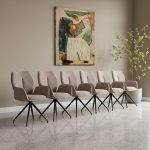 Eetkamerstoel Elise in een beige kleur perfect voor een modern interieur.