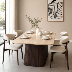 Combideal stoel & tafel japandi 180 cm, nu met extra korting!