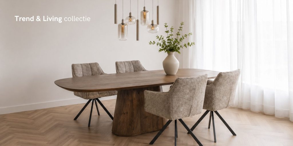 Nieuw bij HUUS, Trend & Living collectie. Trendy, betaalbare meubels die je uit voorraad shopt!